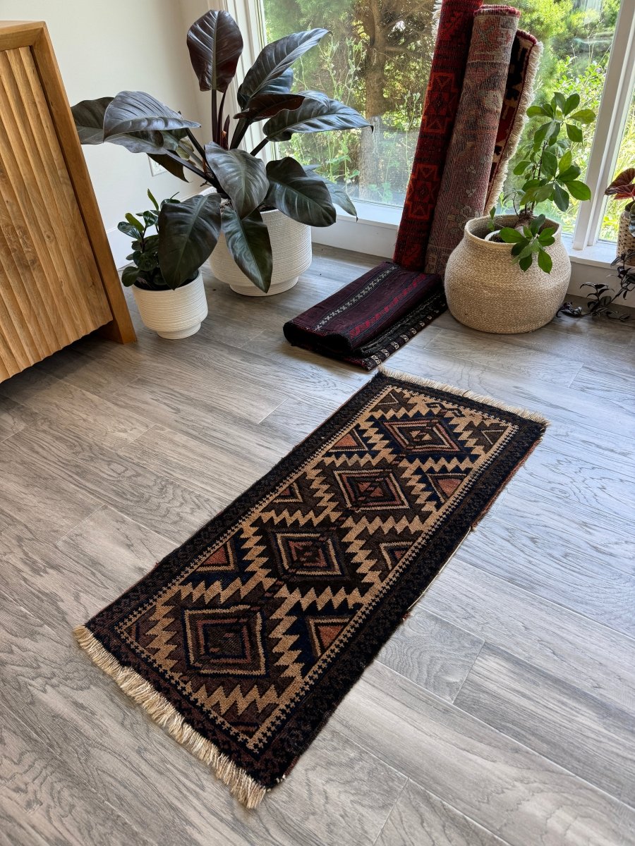 Antique Baluch Bag Face Rug | 1' 6