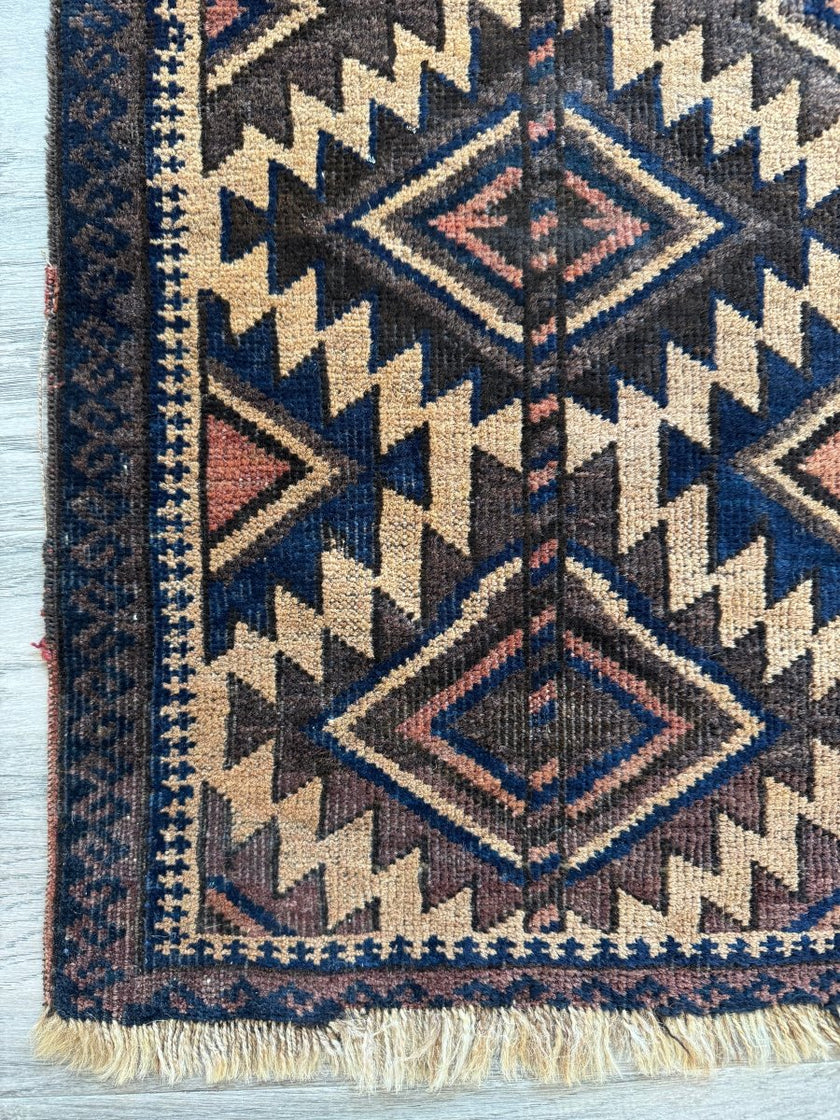 Antique Baluch Bag Face Rug | 1' 6