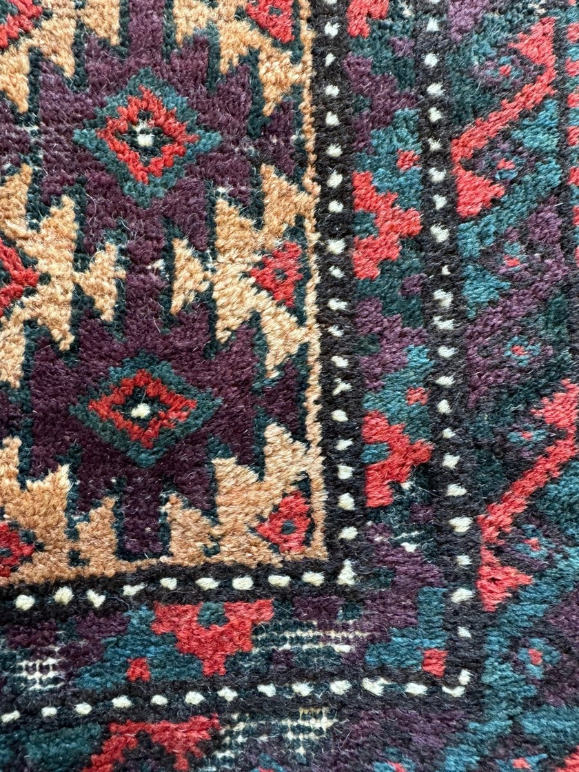 Antique Baluch Bag Face Rug | 1' 6