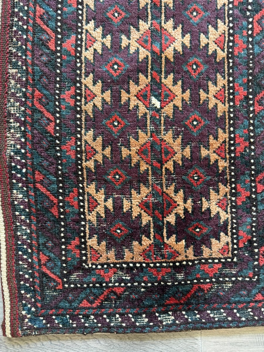 Antique Baluch Bag Face Rug | 1' 6