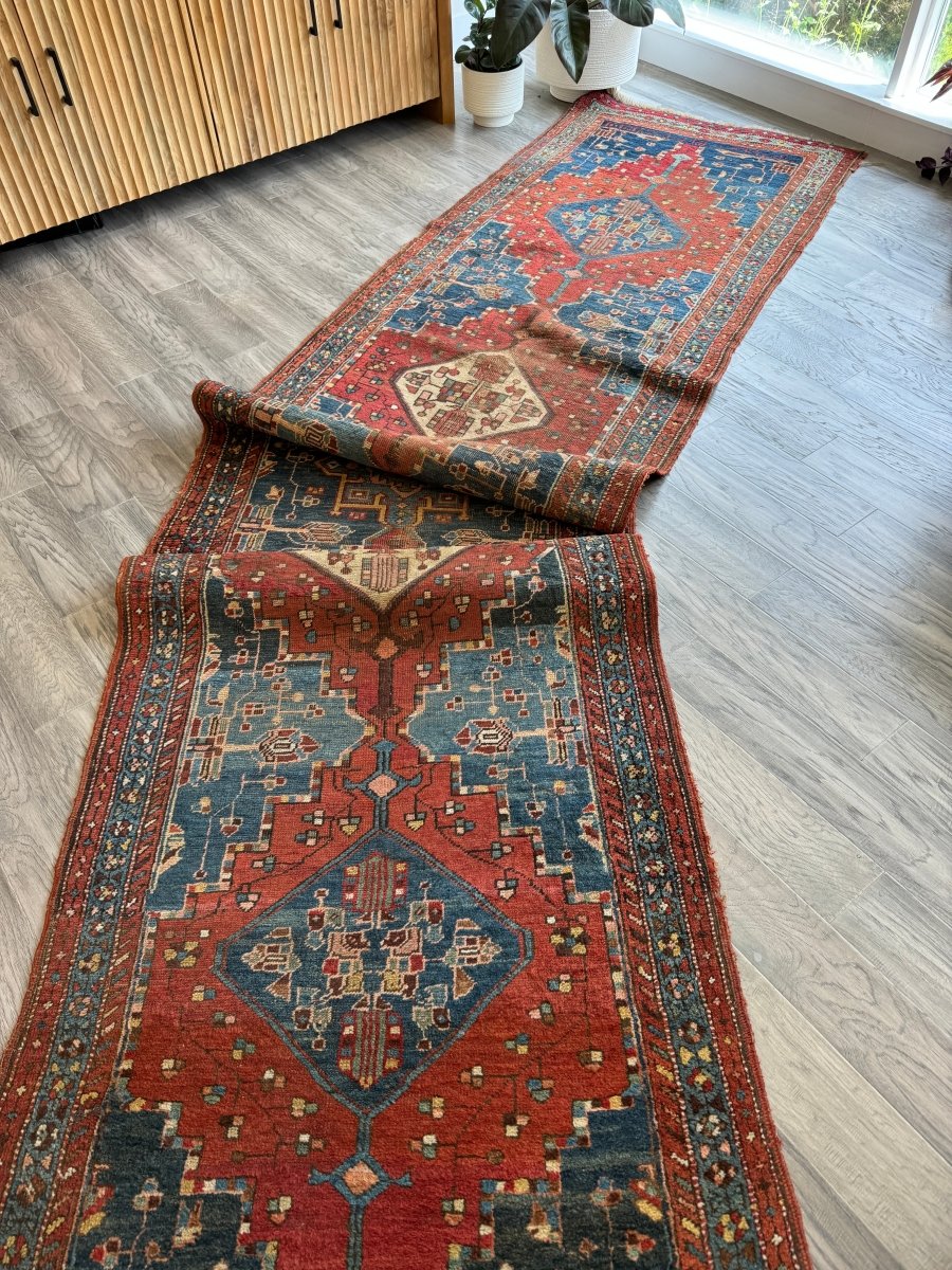 On Hold for Todd - Antique Bidjar Runner Rug | 3' 3