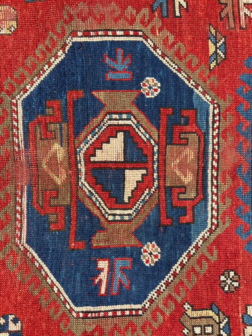 Antique Caucasian Karachov Kazak | 4' 11