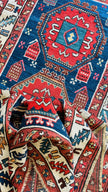 Antique Caucasian Kazak Rug | 3' 9