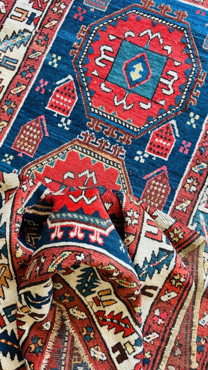 Antique Caucasian Kazak Rug | 3' 9
