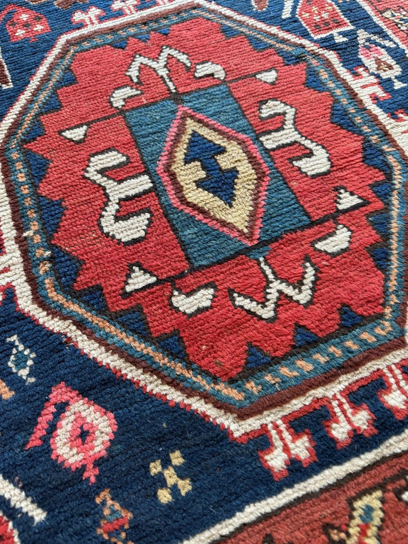 Antique Caucasian Kazak Rug | 3' 9