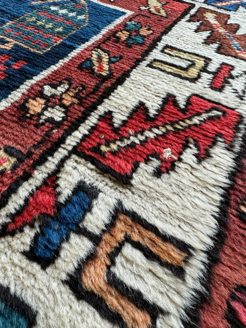 Antique Caucasian Kazak Rug | 3' 9