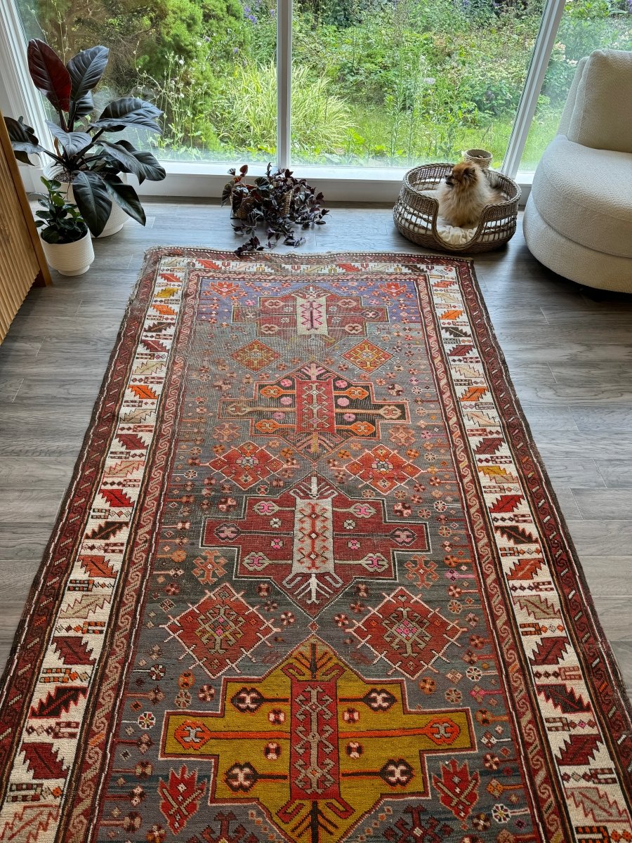 Antique Caucasian Kazak Rug | 5' 1