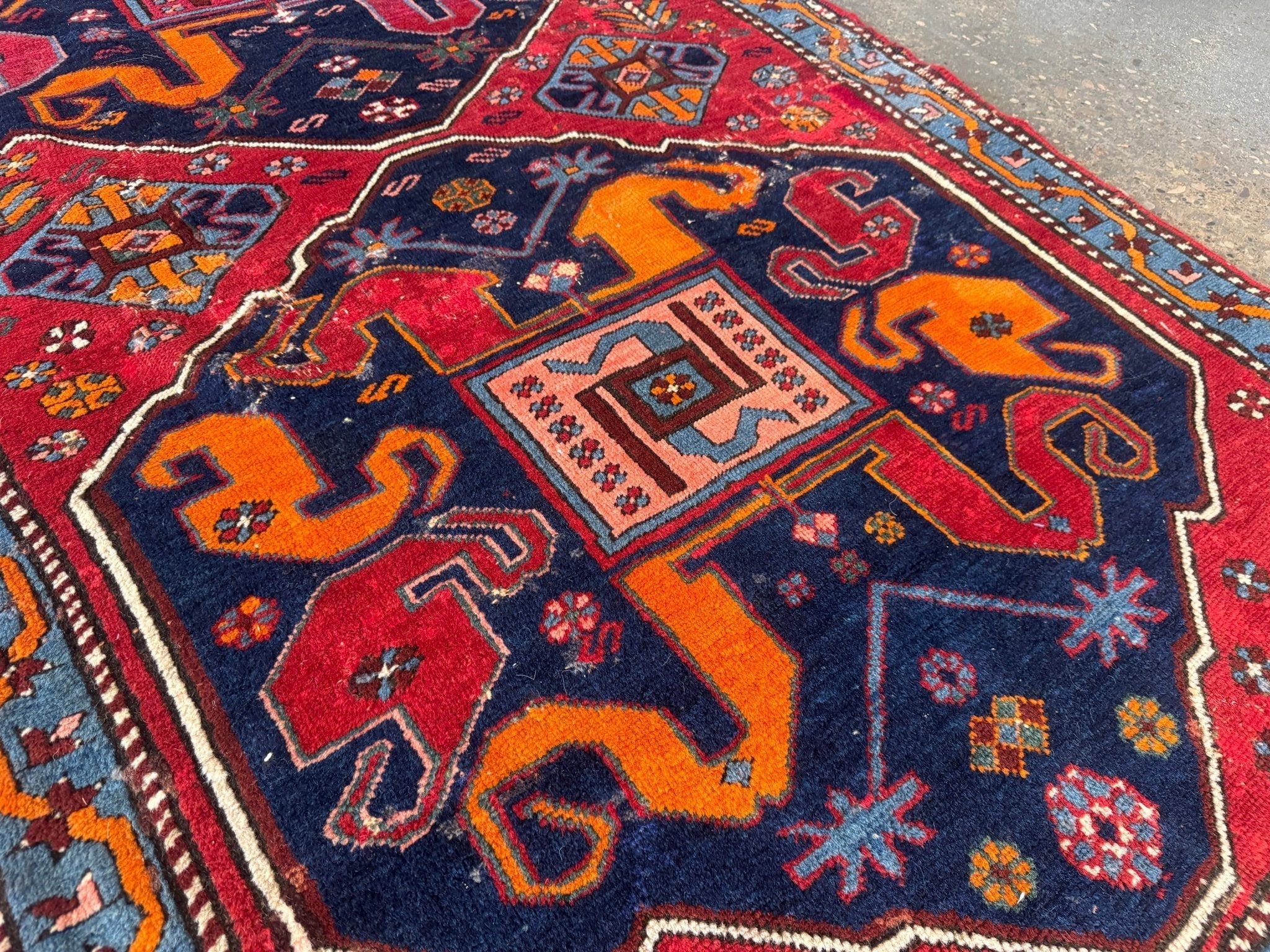 Antique Cloud band Karabagh Runner | 3' 4