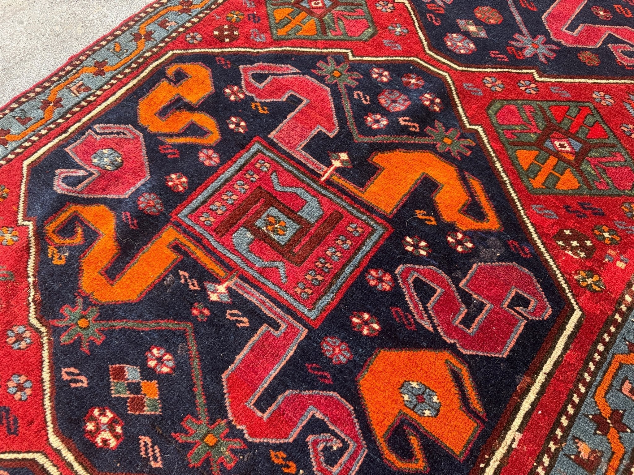 Antique Cloud band Karabagh Runner | 3' 4