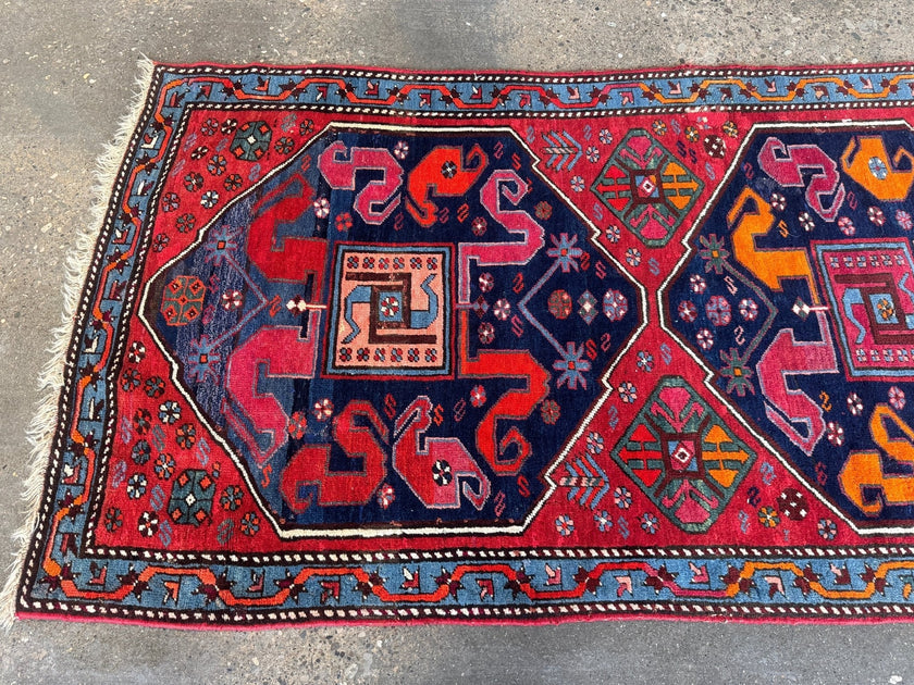 Antique Cloud band Karabagh Runner | 3' 4