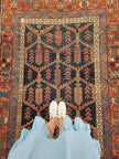 Antique Persian Afshar Rug | 7’ 4