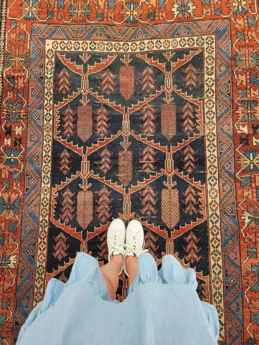 Antique Persian Afshar Rug | 7’ 4