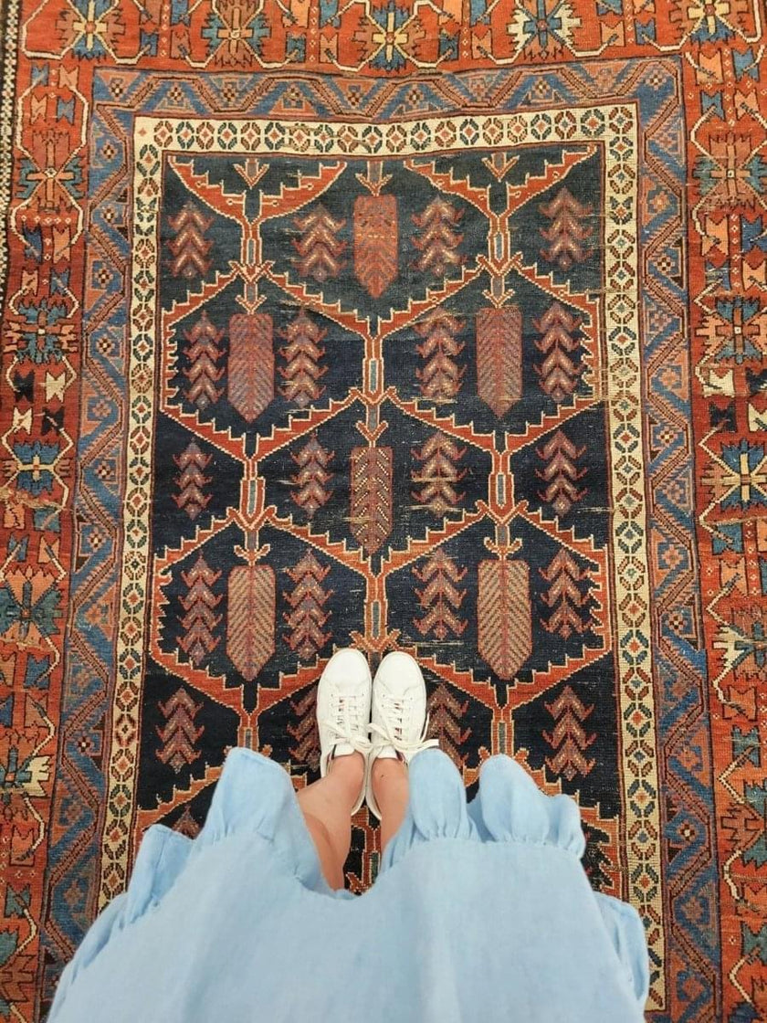 Antique Persian Afshar Rug | 7’ 4