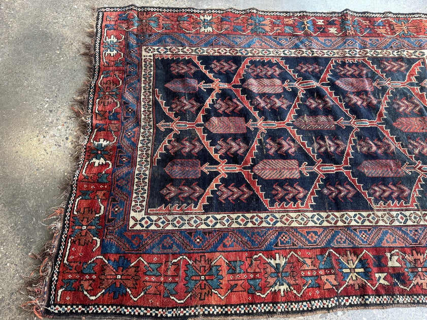 Antique Persian Bakhtiari Rug | 5' x 7’ 4