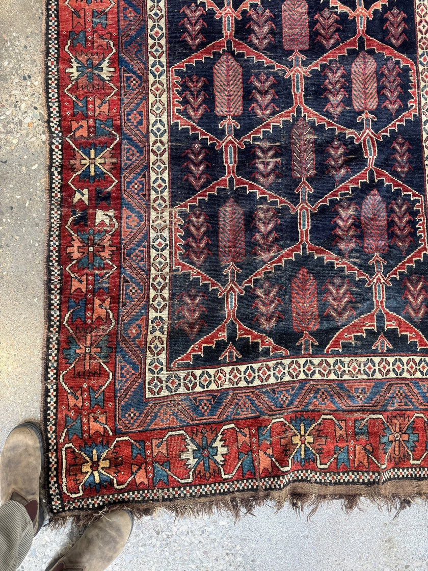 Antique Persian Bakhtiari Rug | 5' x 7’ 4