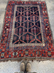Antique Persian Bakhtiari Rug | 5' x 7’ 4