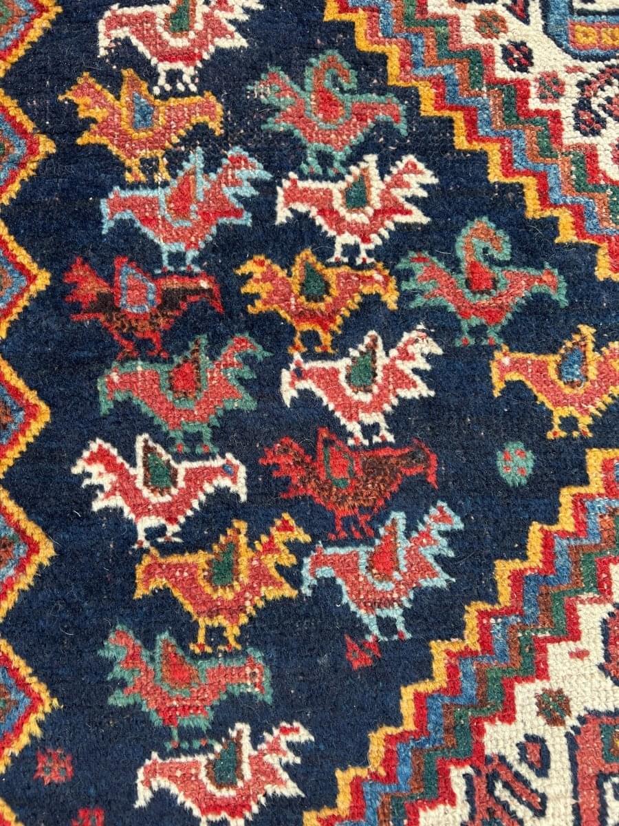 Antique Persian Khamseh Rug | 5' 9