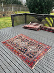 Antique Persian Khamseh Rug | 5' 9