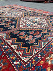 Antique Persian Khamseh Rug | 5' 9