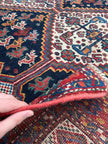 Antique Persian Khamseh Rug | 5' 9