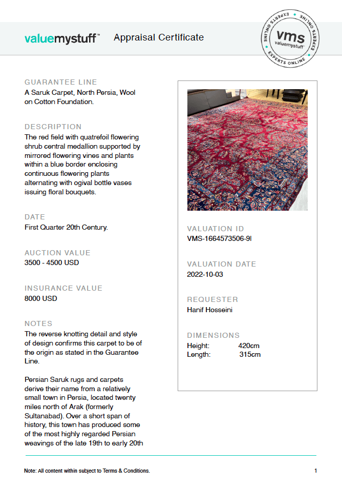 Antique Persian Mohajeran Sarouk Rug | 13' 10