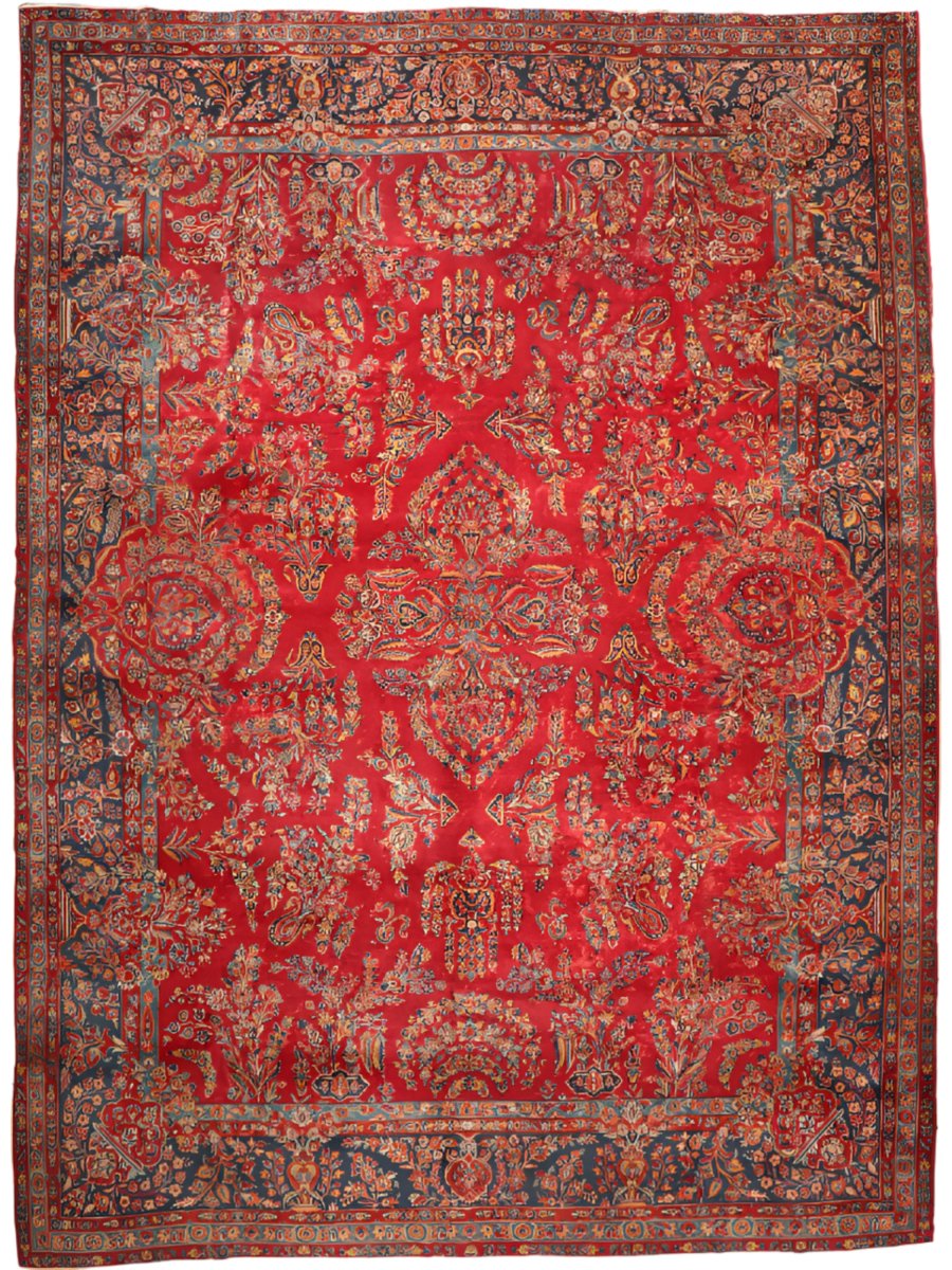 Antique Persian Mohajeran Sarouk Rug | 13' 10