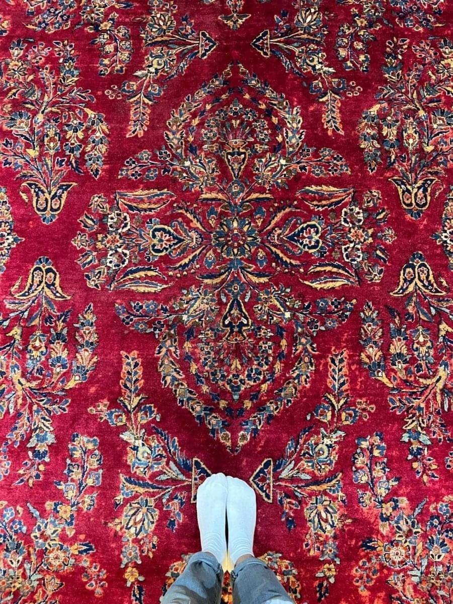 Antique Persian Mohajeran Sarouk Rug | 13' 10