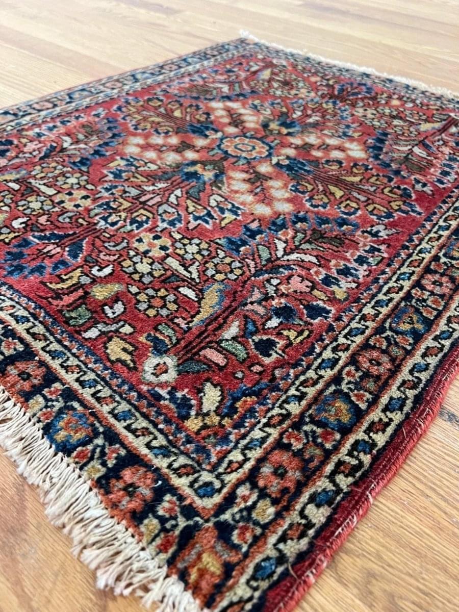 Antique Persian Sarouk Rug | 2' 4