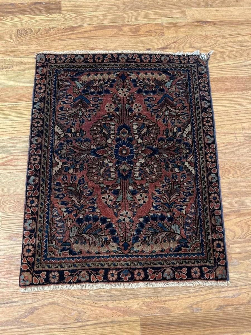Antique Persian Sarouk Rug | 2' 4