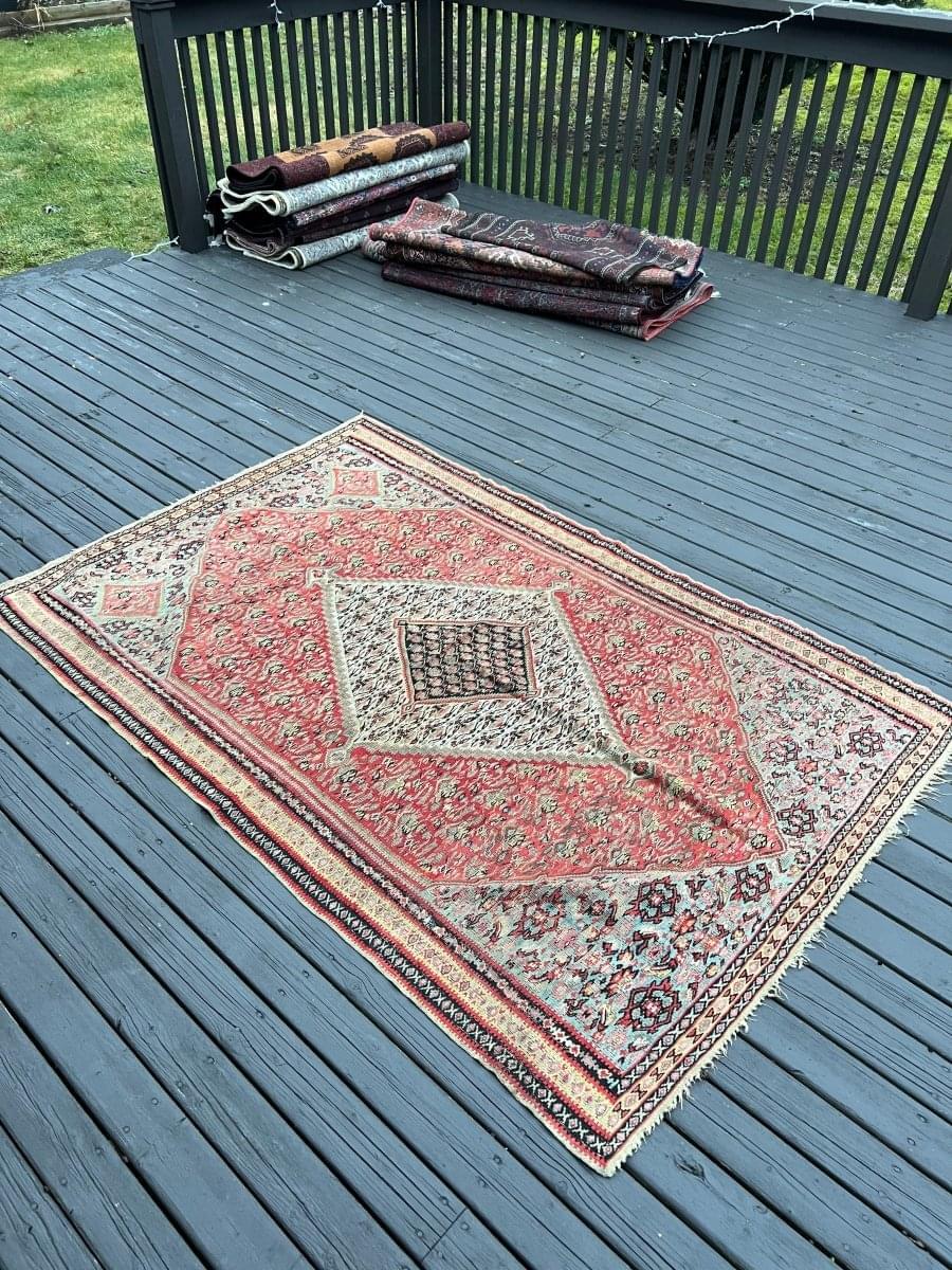 Antique Persian Senneh Kilim | 6' 3