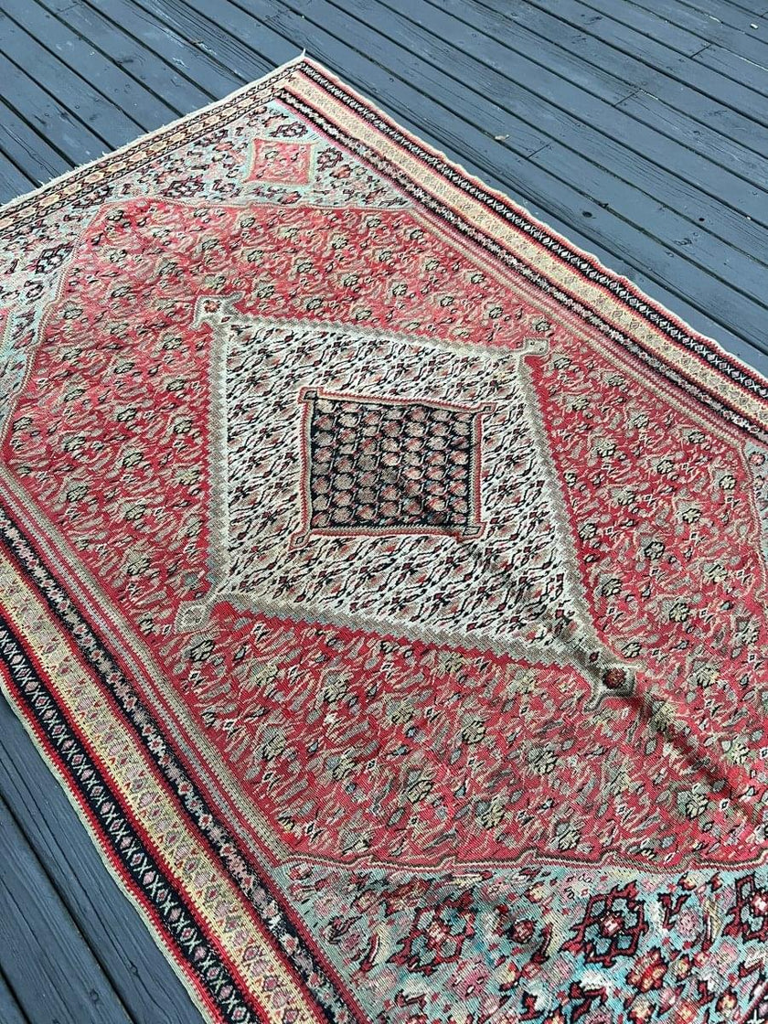Antique Persian Senneh Kilim | 6' 3