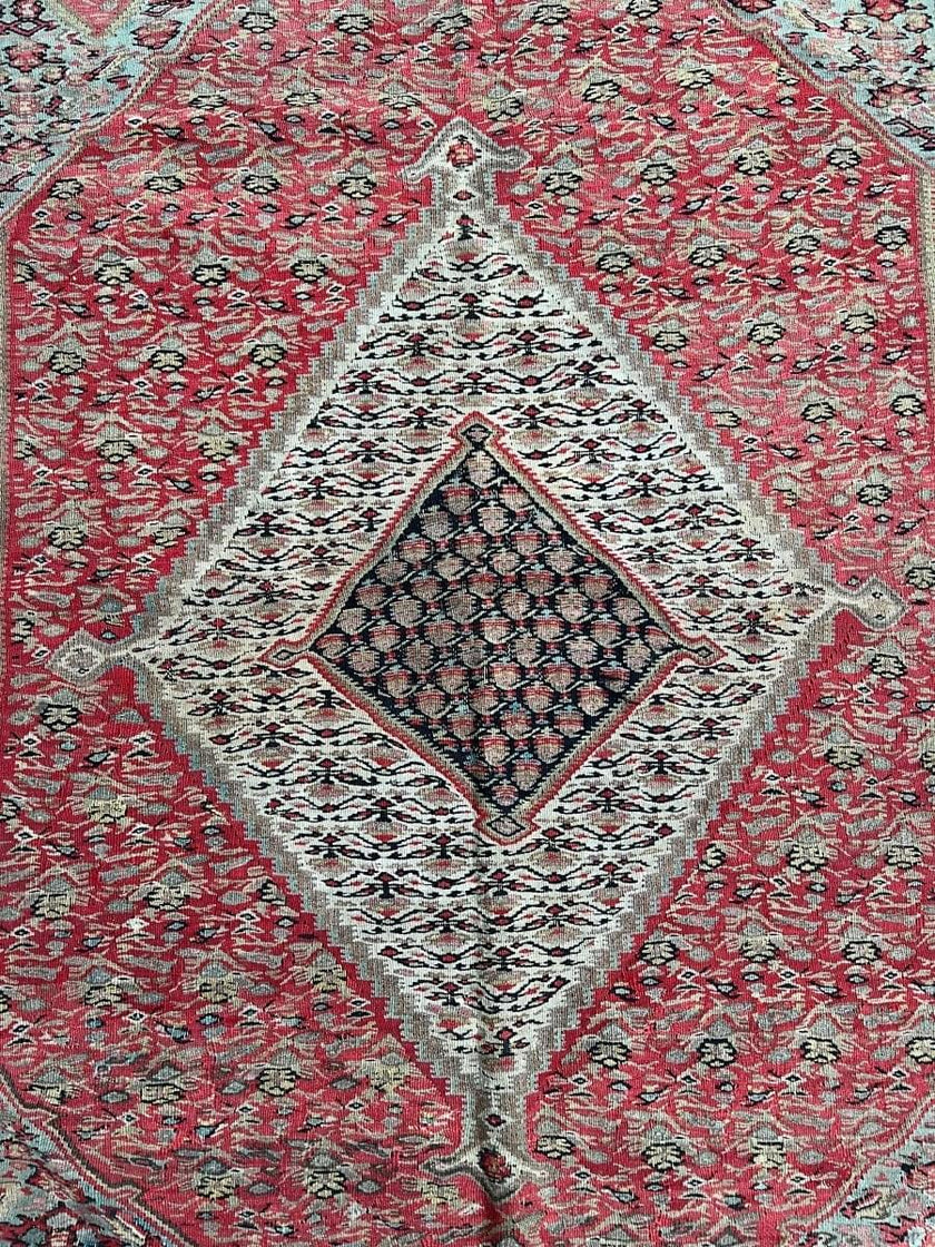 Antique Persian Senneh Kilim | 6' 3