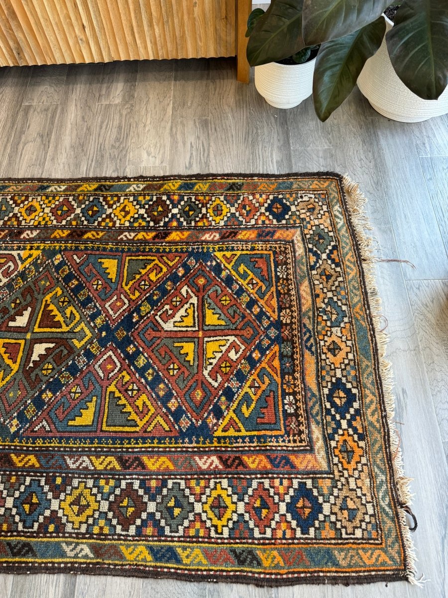 Antique Shahsavan Runner Rug | 3' 5