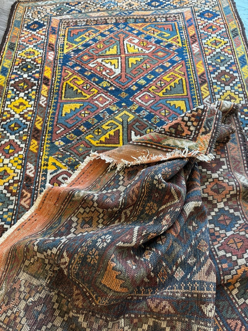 Antique Shahsavan Runner Rug | 3' 5