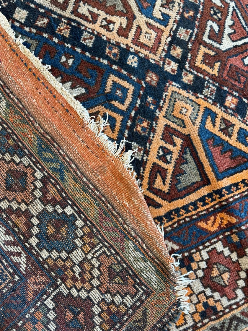 Antique Shahsavan Runner Rug | 3' 5