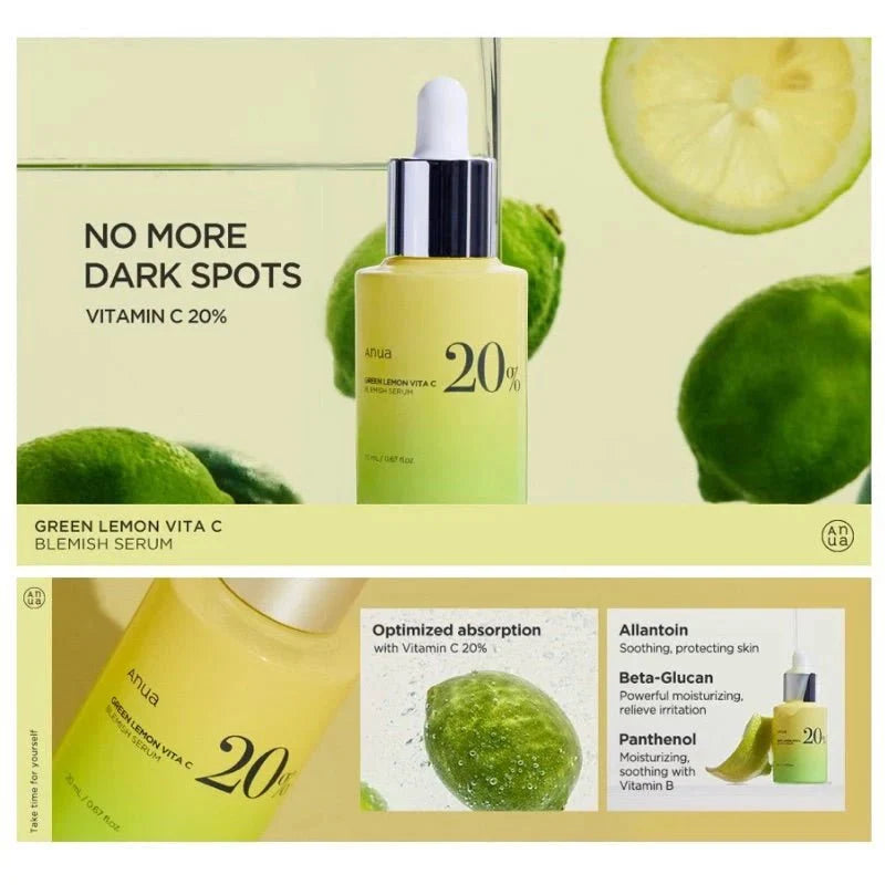 Anua Green Lemon Vitamin C Blemish Serum 20ml