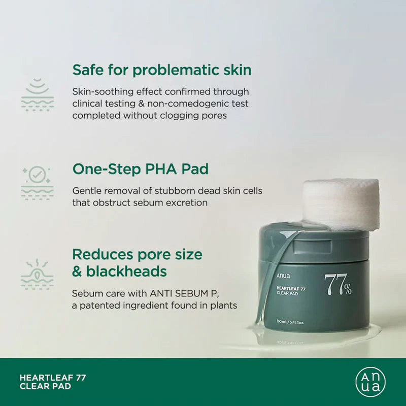 Anua Heartleaf 77% Clear Pad 160ml / 70pads