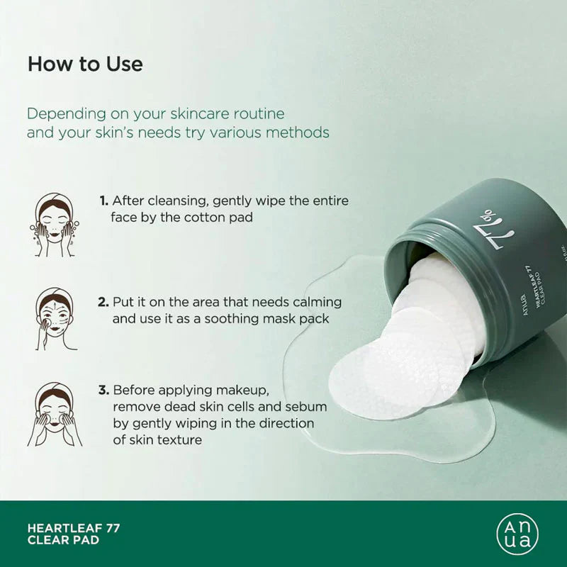 Anua Heartleaf 77% Clear Pad 160ml / 70pads