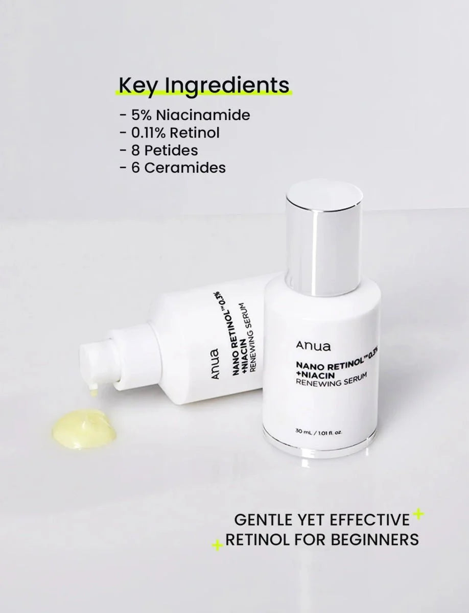 Anua Nano Retonol 0.3% + Niacin Renewing Serum 30ml