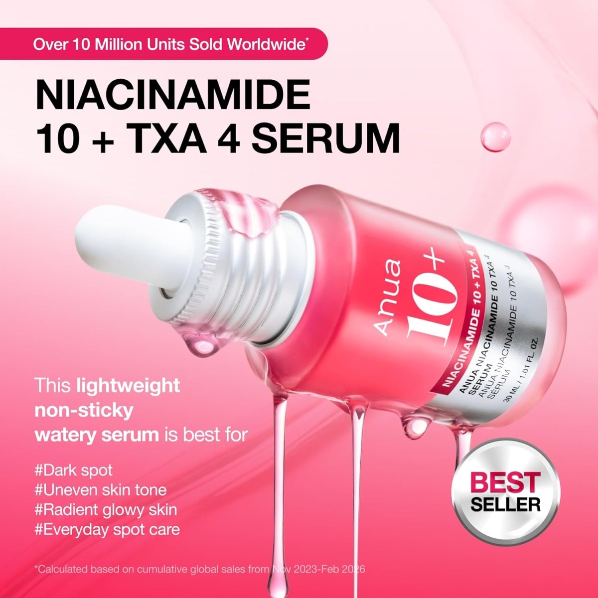 Anua Niacinamide 10% + TXA 4% Dark Spots Serum 30ml