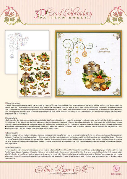 Ann Paper Embroidery Pattern - Christmas Gifts