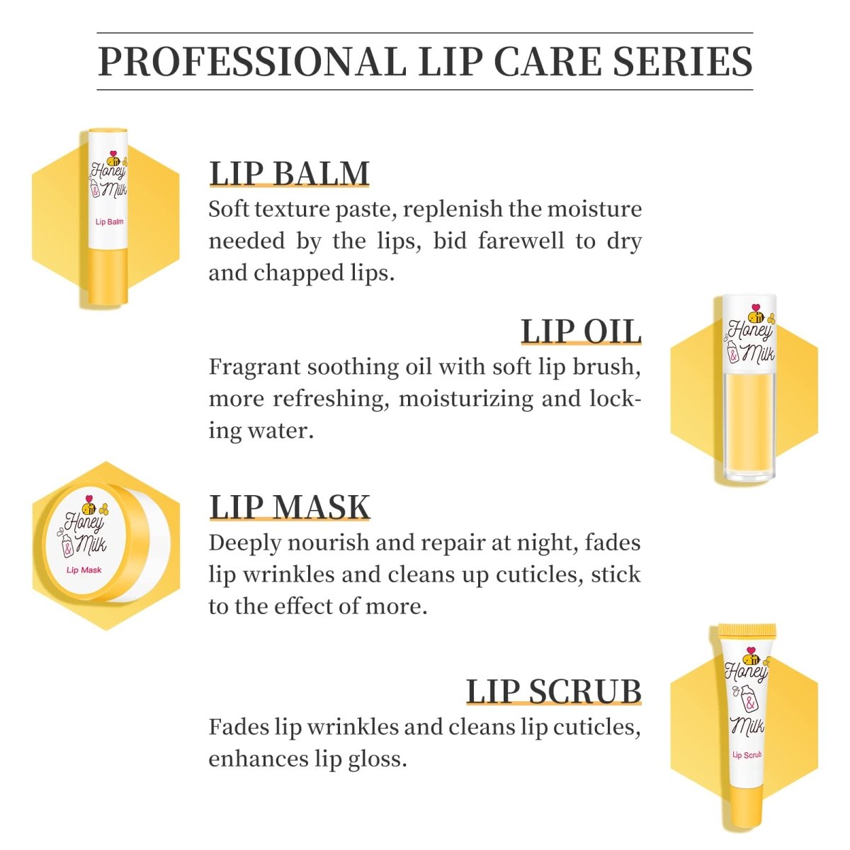 APIEU Honey & Milk Lip Scrub 8ml