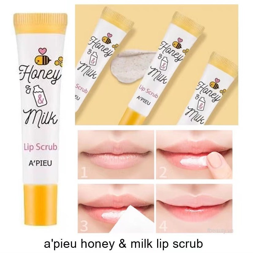 APIEU Honey & Milk Lip Scrub 8ml