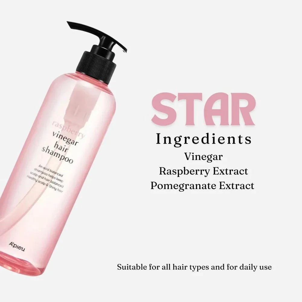 APIEU Raspberry Vinegar Hair Shampoo 500ml