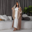 Arab  Cardigan Coat Chiffon Patchwork