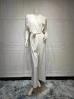 Arab  Cardigan Coat Chiffon Patchwork