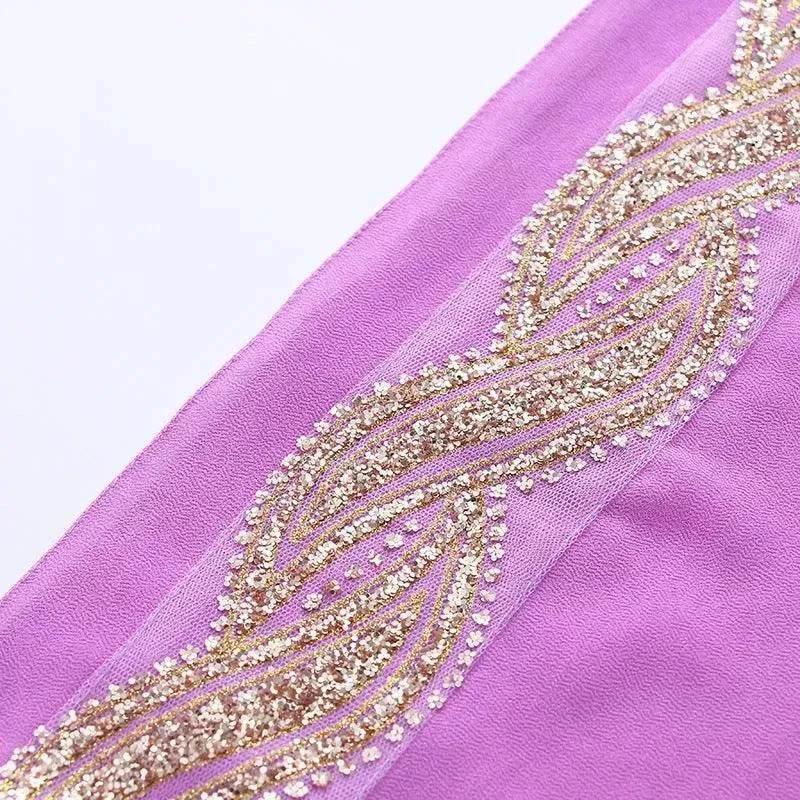 Arab  Chiffon sprinkled gold long scarf