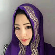 Arab  Chiffon sprinkled gold long scarf