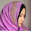 Arab  Chiffon sprinkled gold long scarf