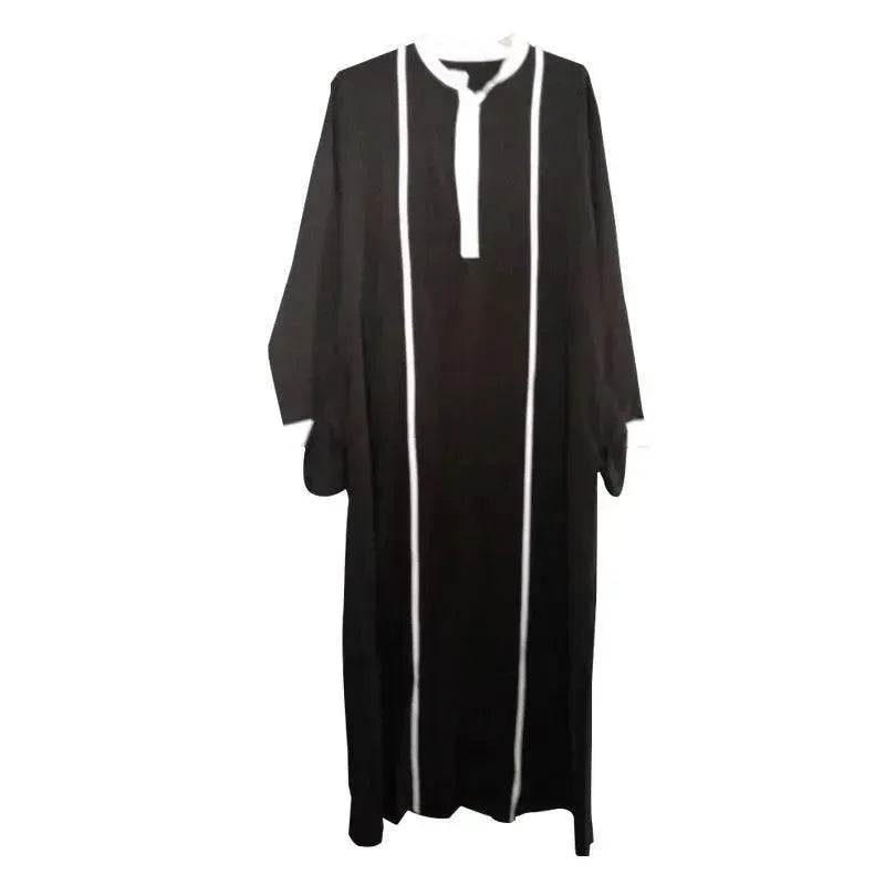 Fashionable and Elegant Arab  Costume Halloween Long Sleeve C Suit Kaftan Jubba Costume Robe Moroccan Men's Jalabiya